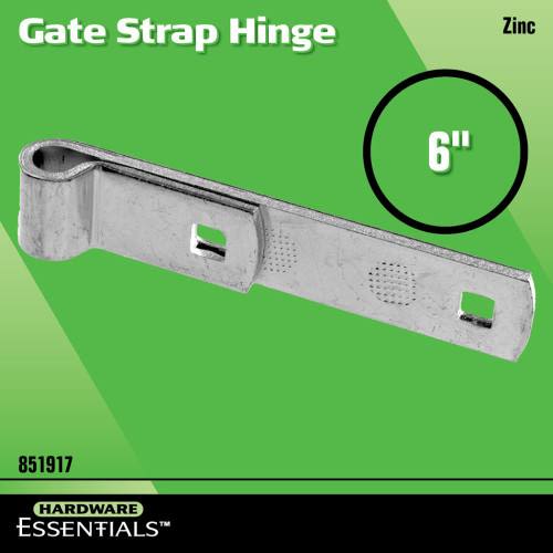 6-inch zinc-plated gate hinge strap for durable gate support in hardware and home improvement collections under $50