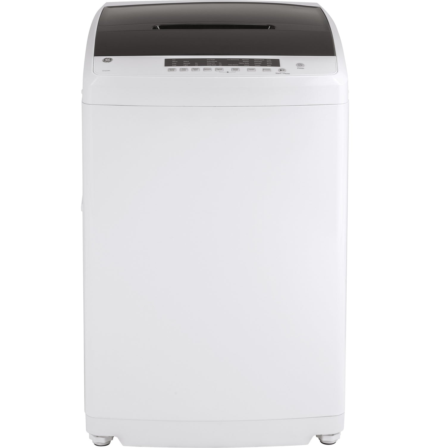 White portable top load washer with digital control panel and stainless steel basket from washers collection