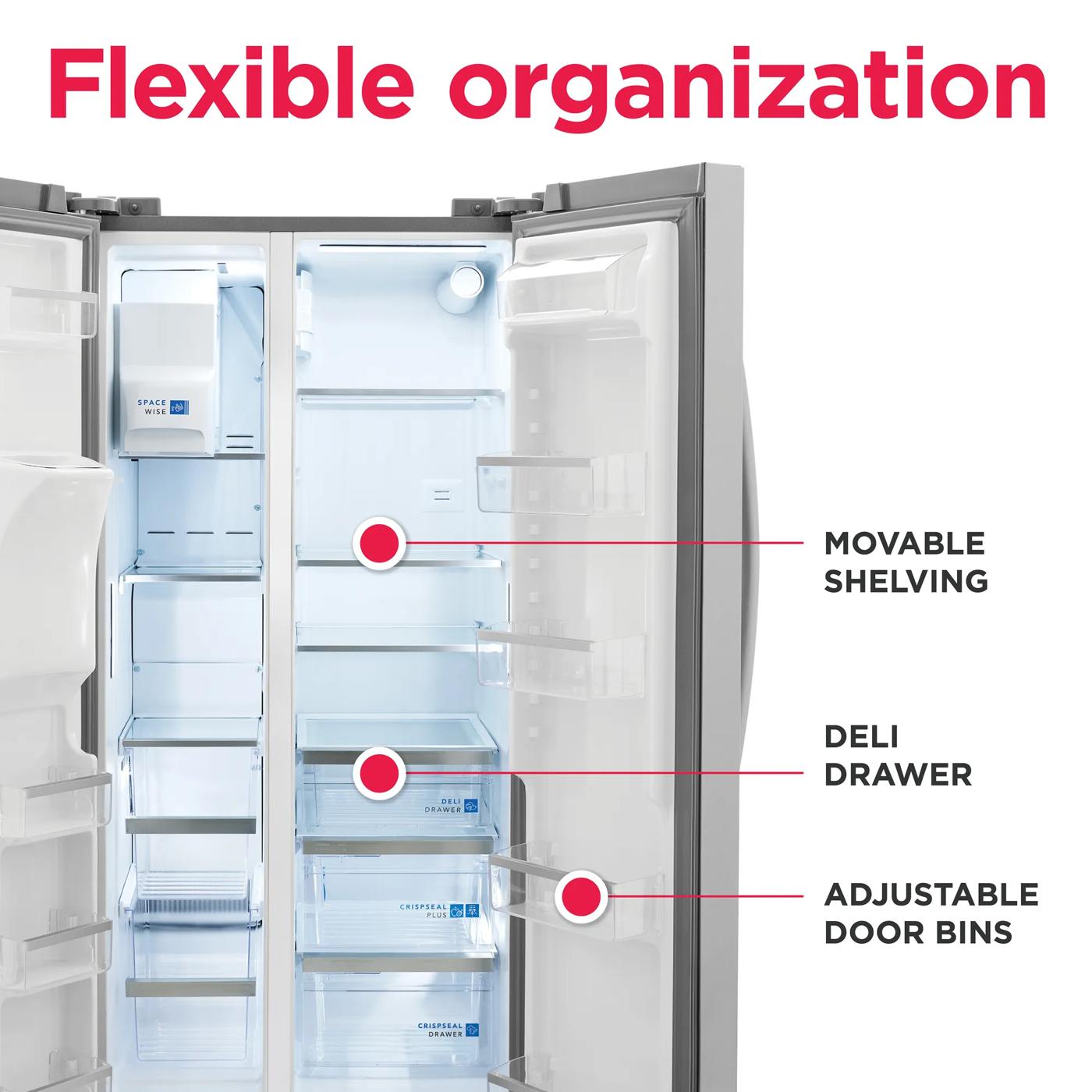 22 Cu. Ft. 33" Standard Depth Side by Side Refrigerator