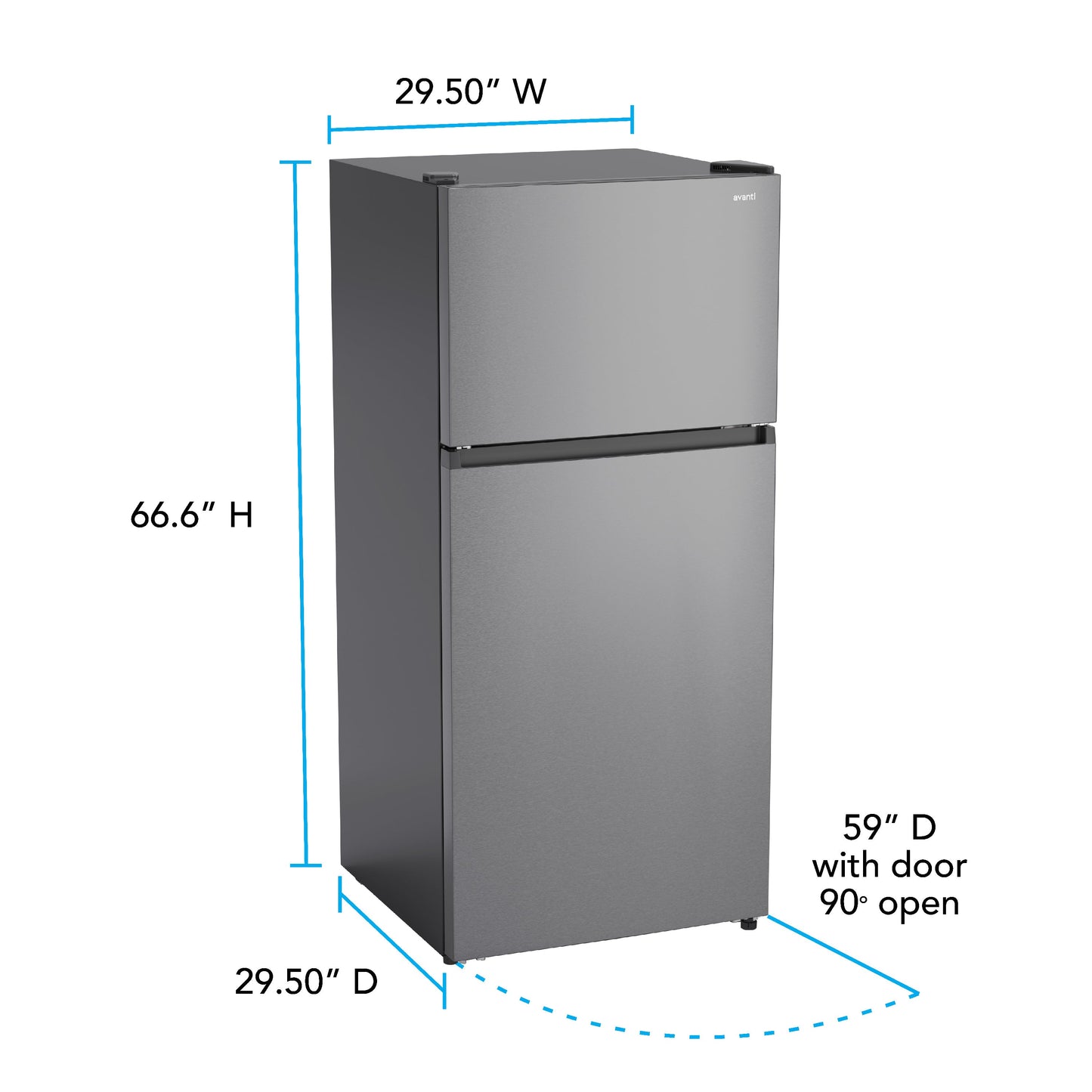 Avanti Frost-Free Apartment Size Garage Ready Refrigerator, 18.0 cu. ft. - White