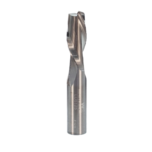 Left hand spiral upcut bit in steel for precision woodworking in tool accessories and power tool collections