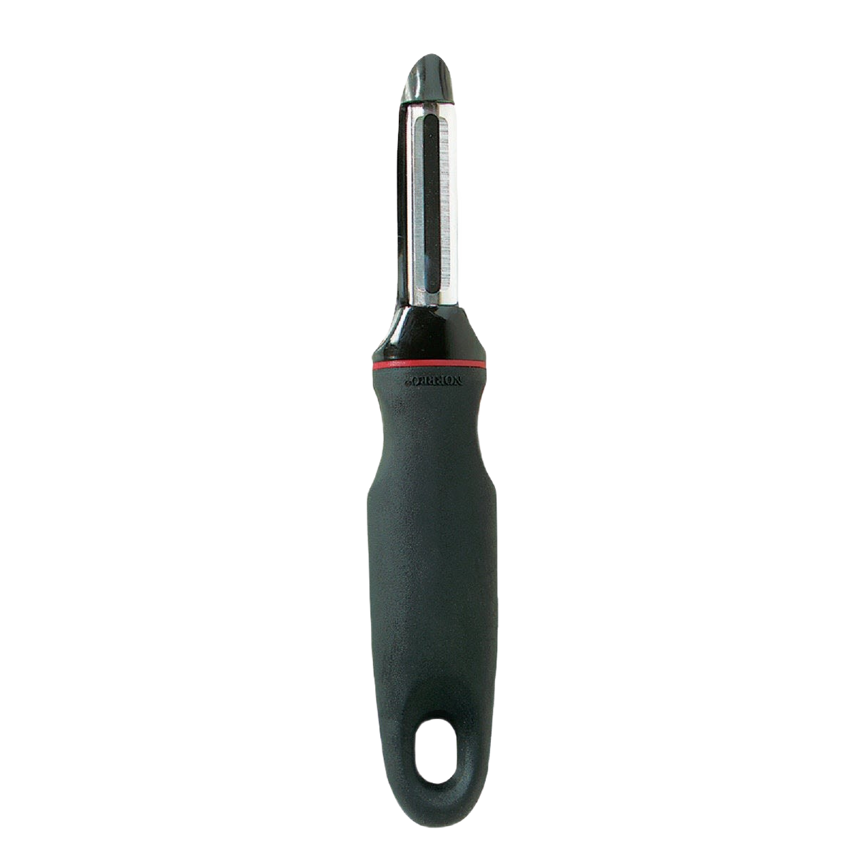 Vegetable peeler with stainless steel blade and soft rubber Santoprene handle for kitchen gadgets under $50 collection