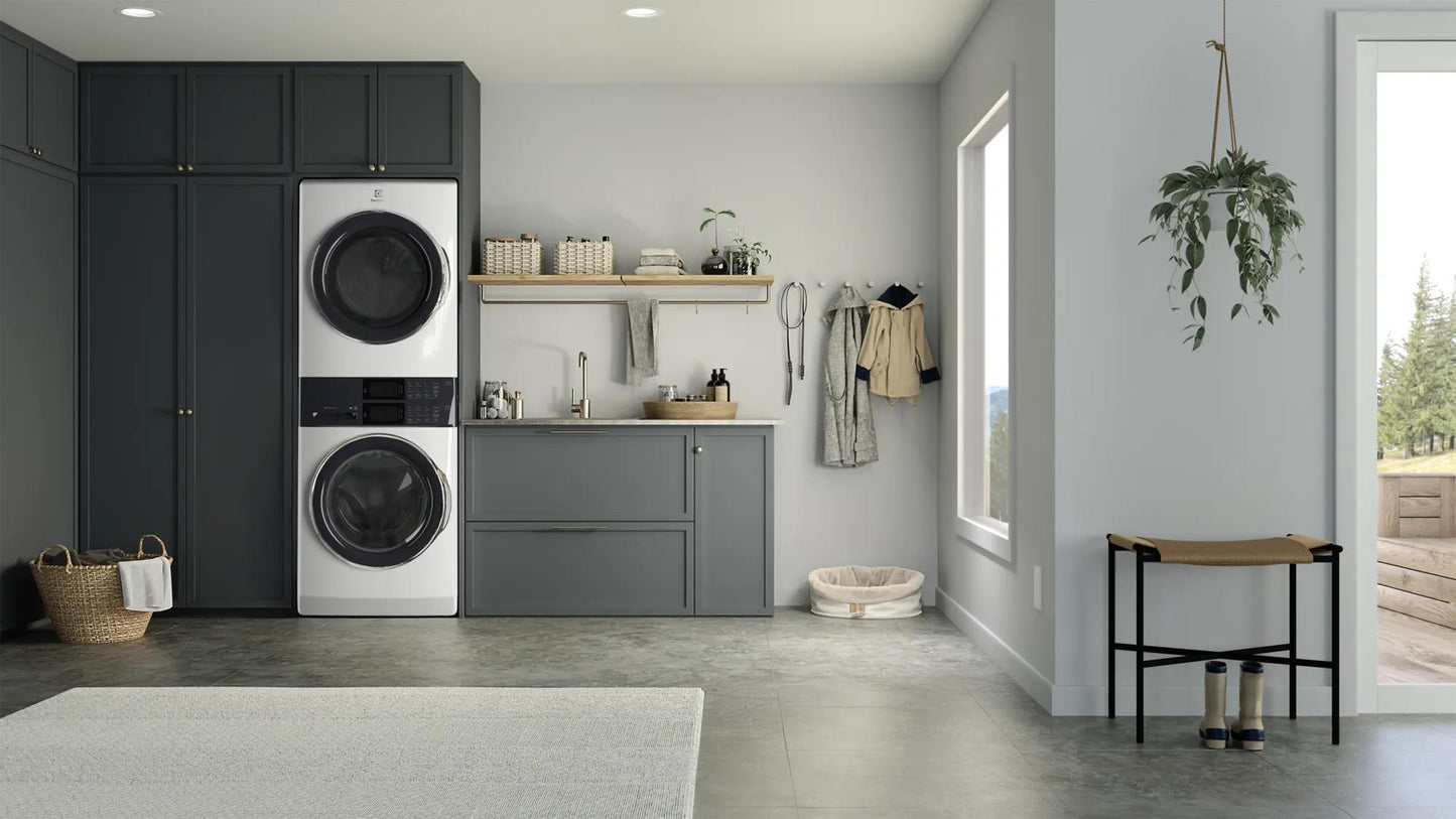 Laundry Tower Single Unit Front Load 4.5 Cu. Ft. Washer & 8 Cu. Ft. Electric Dryer