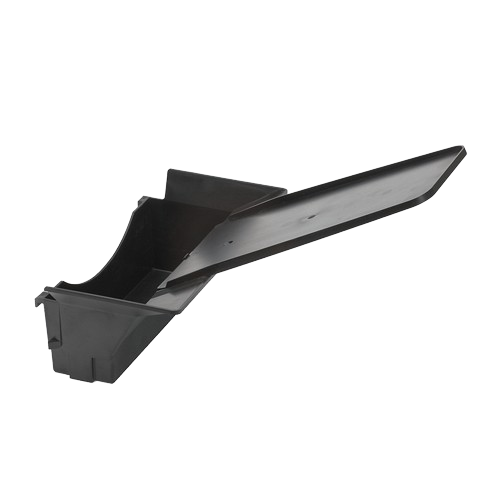 Black plastic water trough with extended spout designed for advanced sharpening and home improvement tools use