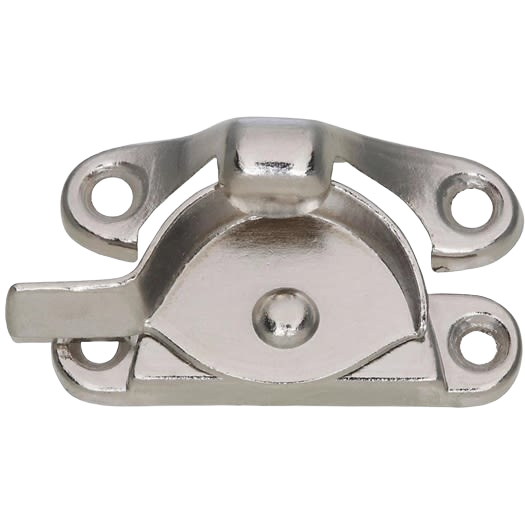 Nickel crescent sash lock in zinc die-cast for window stability in door and gate accessories collection under $50