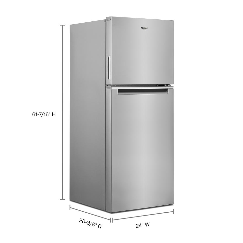 Whirlpool stainless steel top-freezer refrigerator with compact design from top freezer refrigerators and kitchen appliances collection