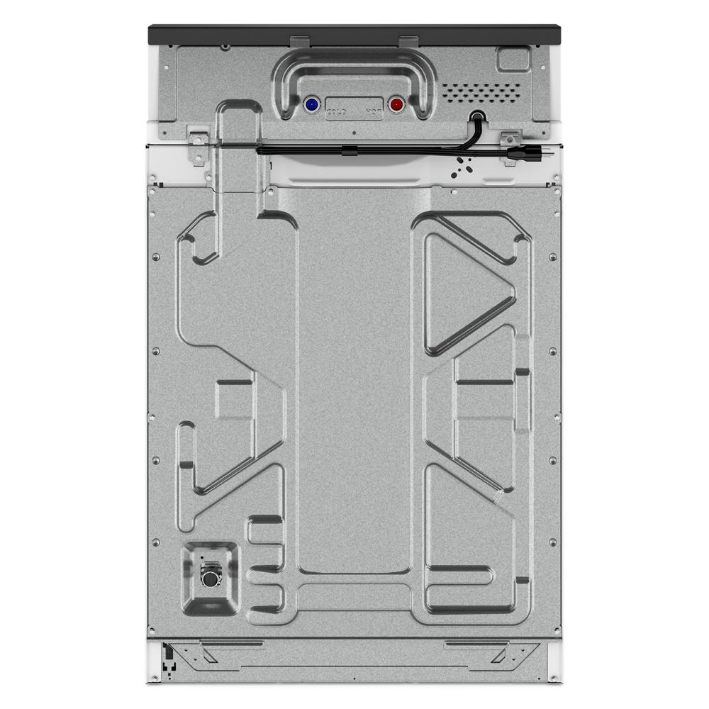 Back view of galvanized steel commercial-grade residential agitator washer in washers and appliances collection