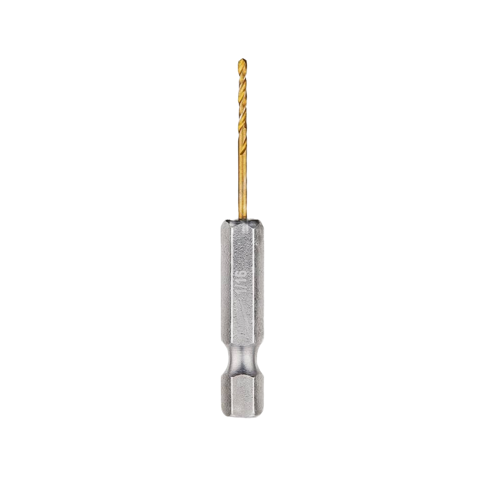 Single 1/16 inch titanium drill bit with hex shank for precise metal drilling in tool accessories collection