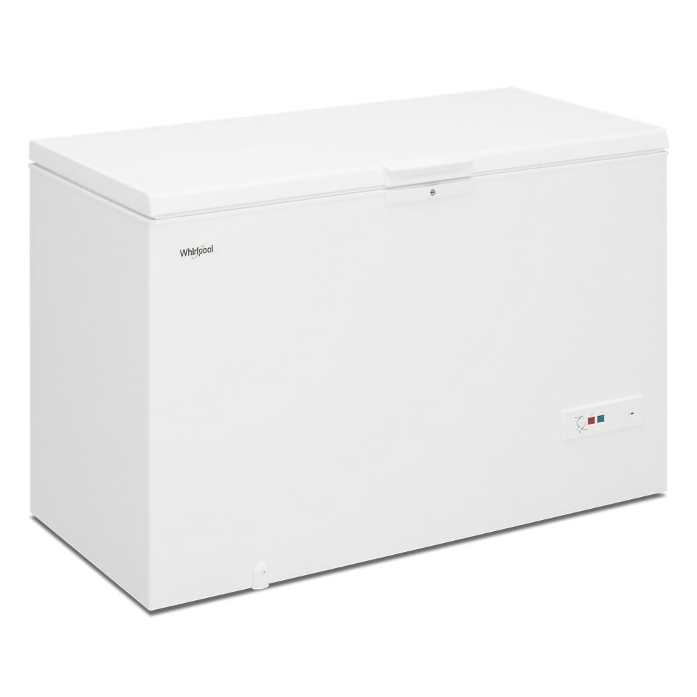 White Whirlpool chest freezer with lockable lid and indicator lights in Freezers & Ice Makers and Kitchen collections