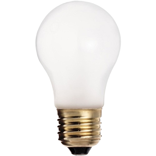Frosted incandescent light bulb with standard screw base for lighting and home improvement use under $50