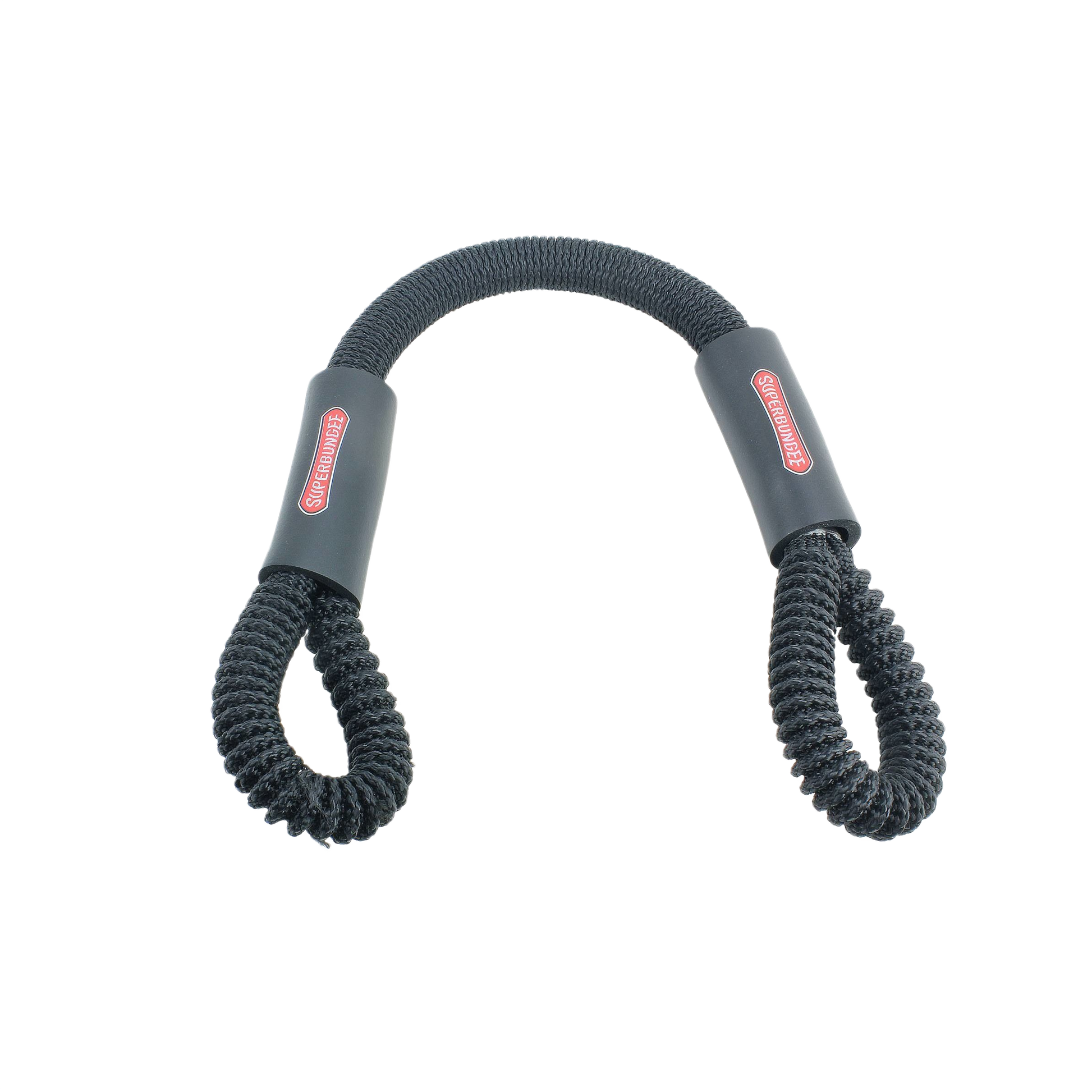 Red marine-grade stretch cord with looped ends for securing and organizing gear in tools and home improvement tasks
