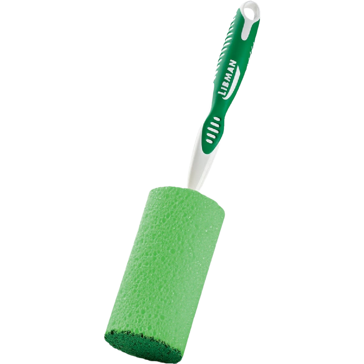Green kitchen sponge with 7-inch handle designed for cleaning glassware, part of cleaning tools under $50 collection