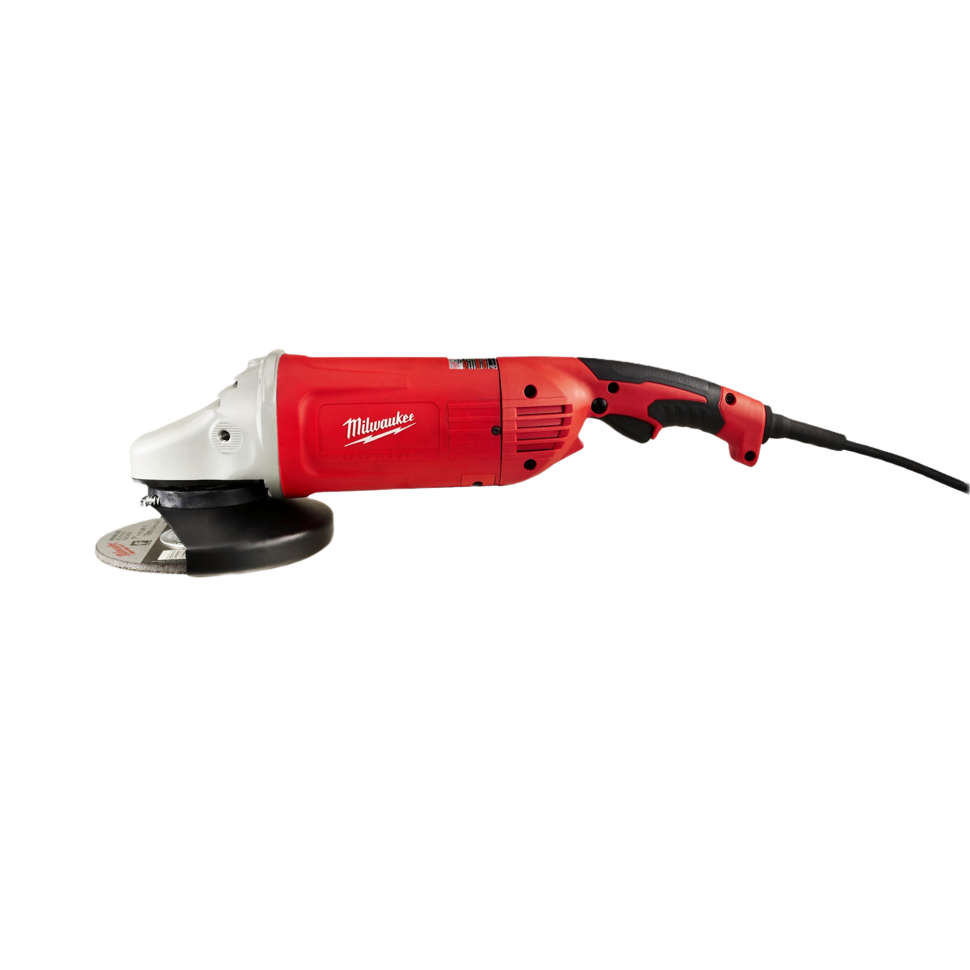 Red and black Milwaukee power grinder with ergonomic handle and lock-on switch for heavy-duty home improvement tasks