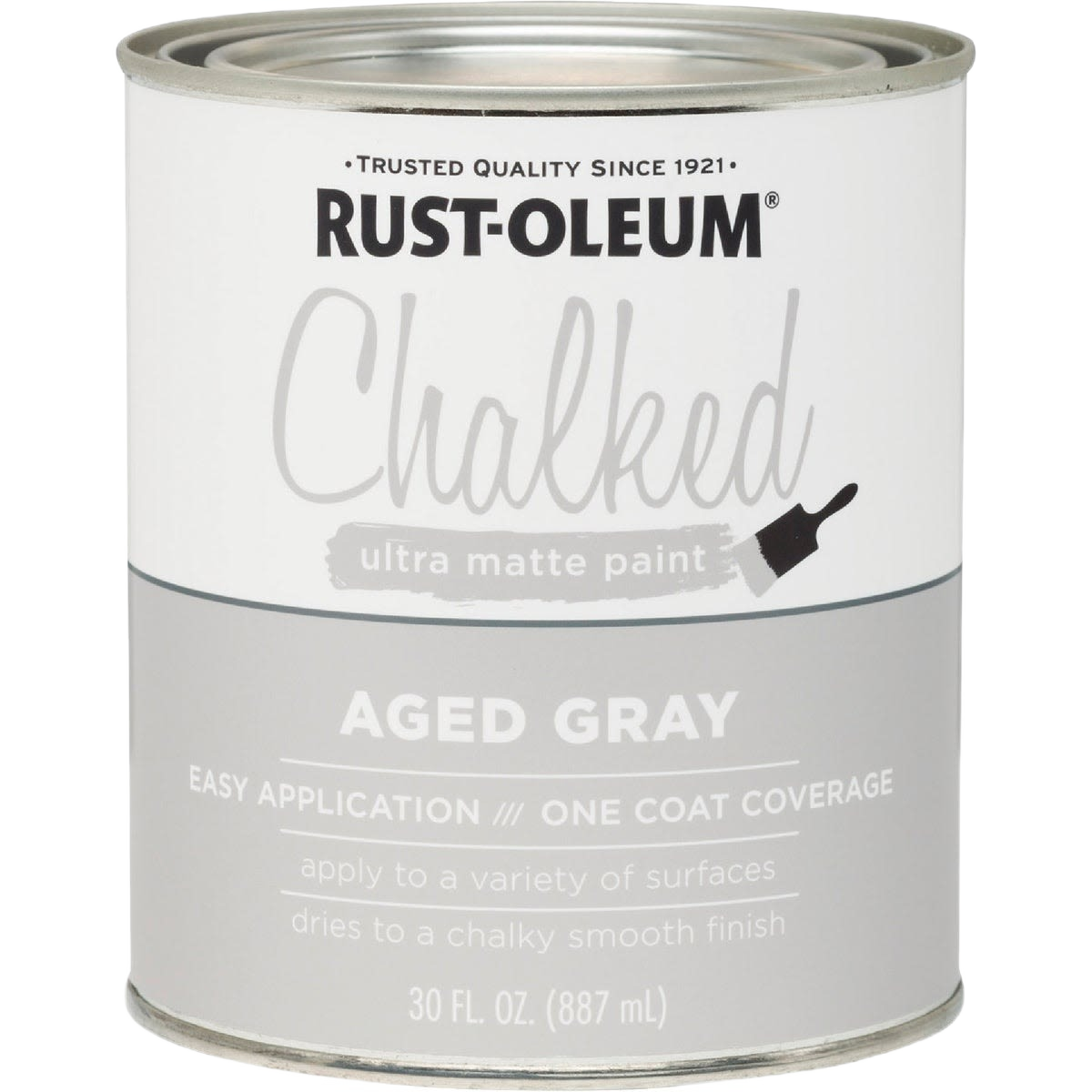 Rust-Oleum aged gray ultra matte chalk paint can for specialty paint and home improvement projects under $50