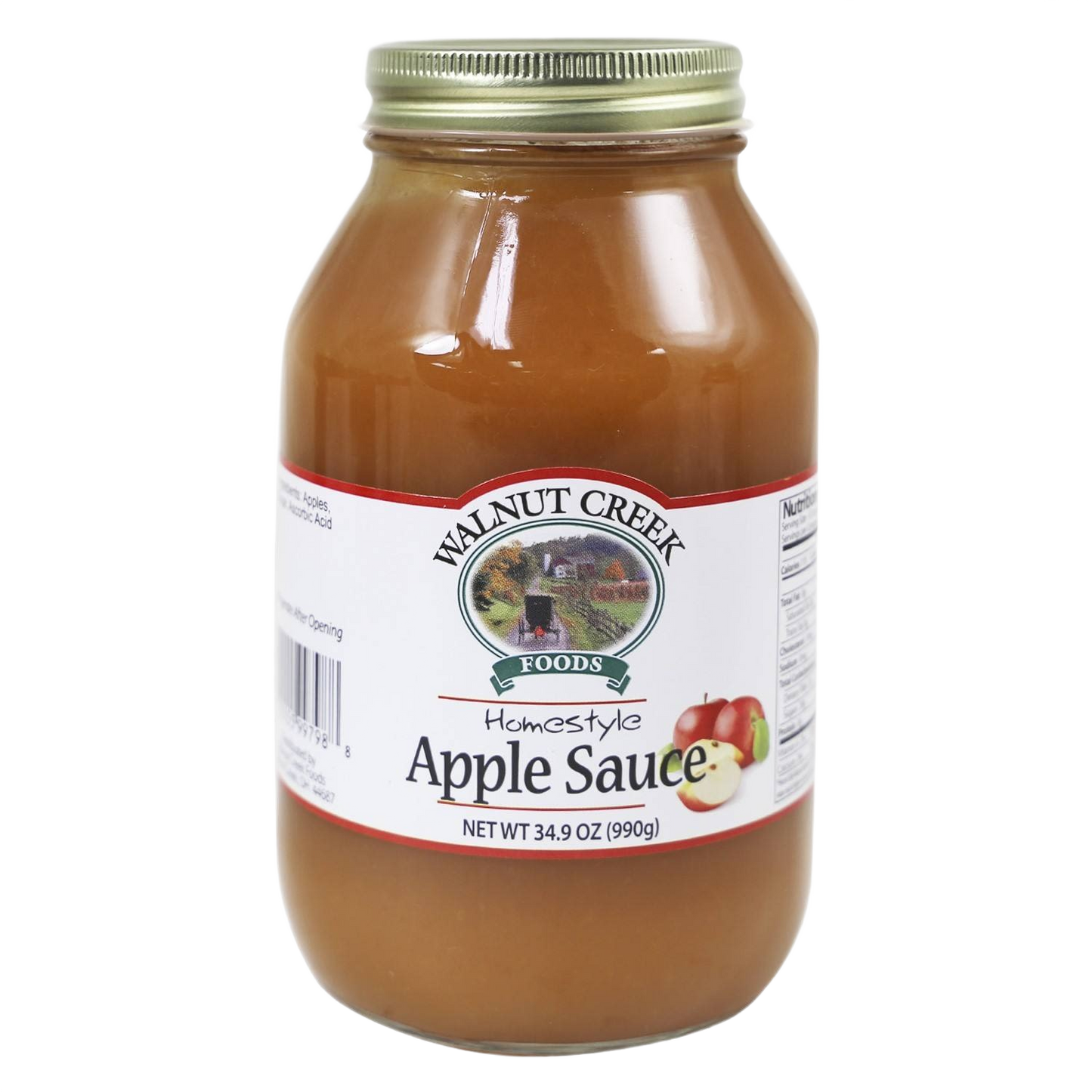 Glass jar of Walnut Creek homestyle apple sauce in Food & Beverage and Under $50 collections