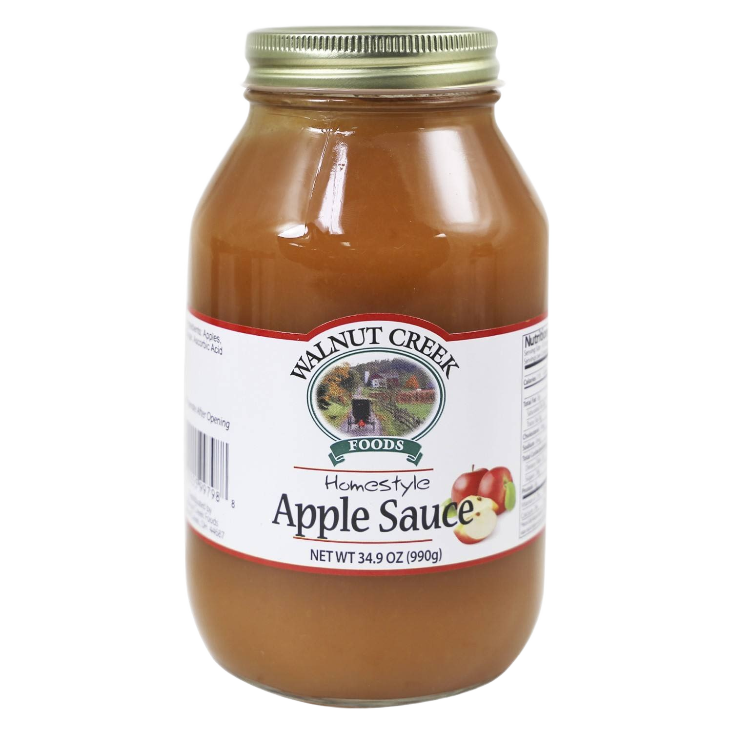 Glass jar of Walnut Creek homestyle apple sauce in Food & Beverage and Under $50 collections