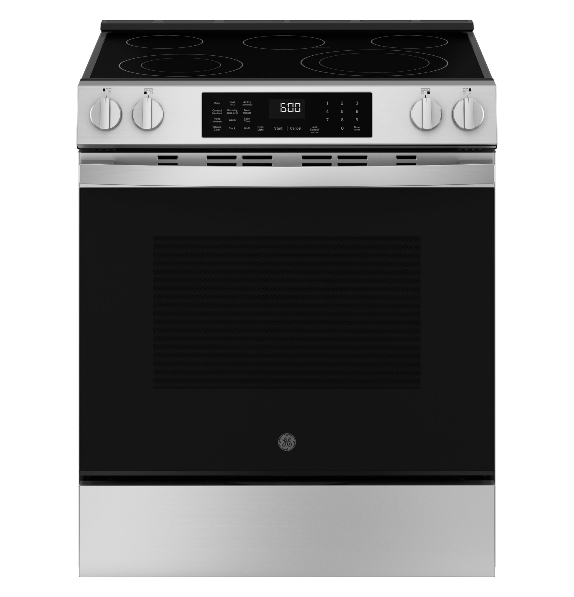Stainless steel slide-in electric range with digital controls and smooth cooktop from Ranges & Kitchen & Kitchenware collection