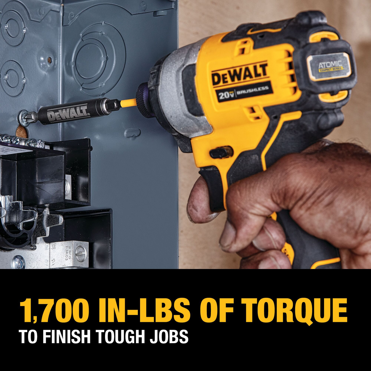 DEWALT ATOMIC 20V MAX* Lithium-Ion Cordless Brushless 4-Tool Combo Kit w/(2) 2.0Ah Batteries