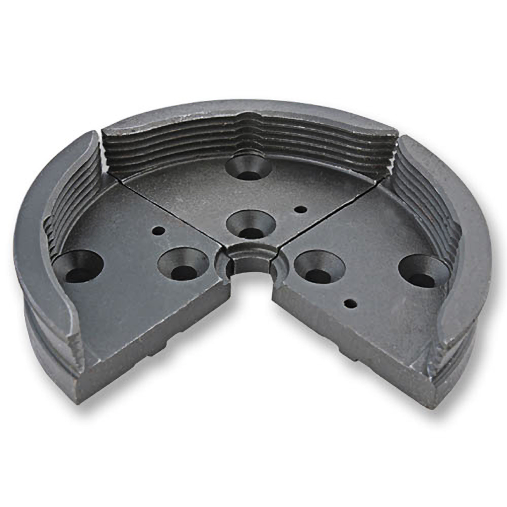 Profiled steel jaws for a Talon Chuck, designed for secure grip of large wood bowls, part of woodworking tools collection