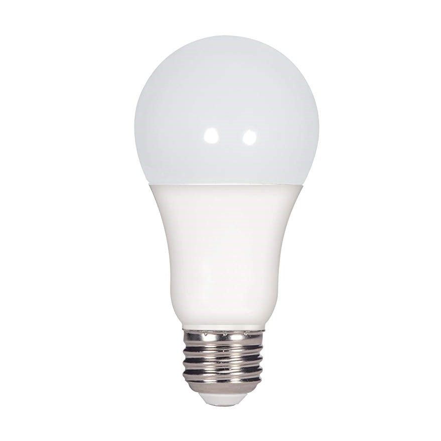 A19 LED light bulb with standard screw base offering bright 5000K daylight illumination for home improvement lighting collections