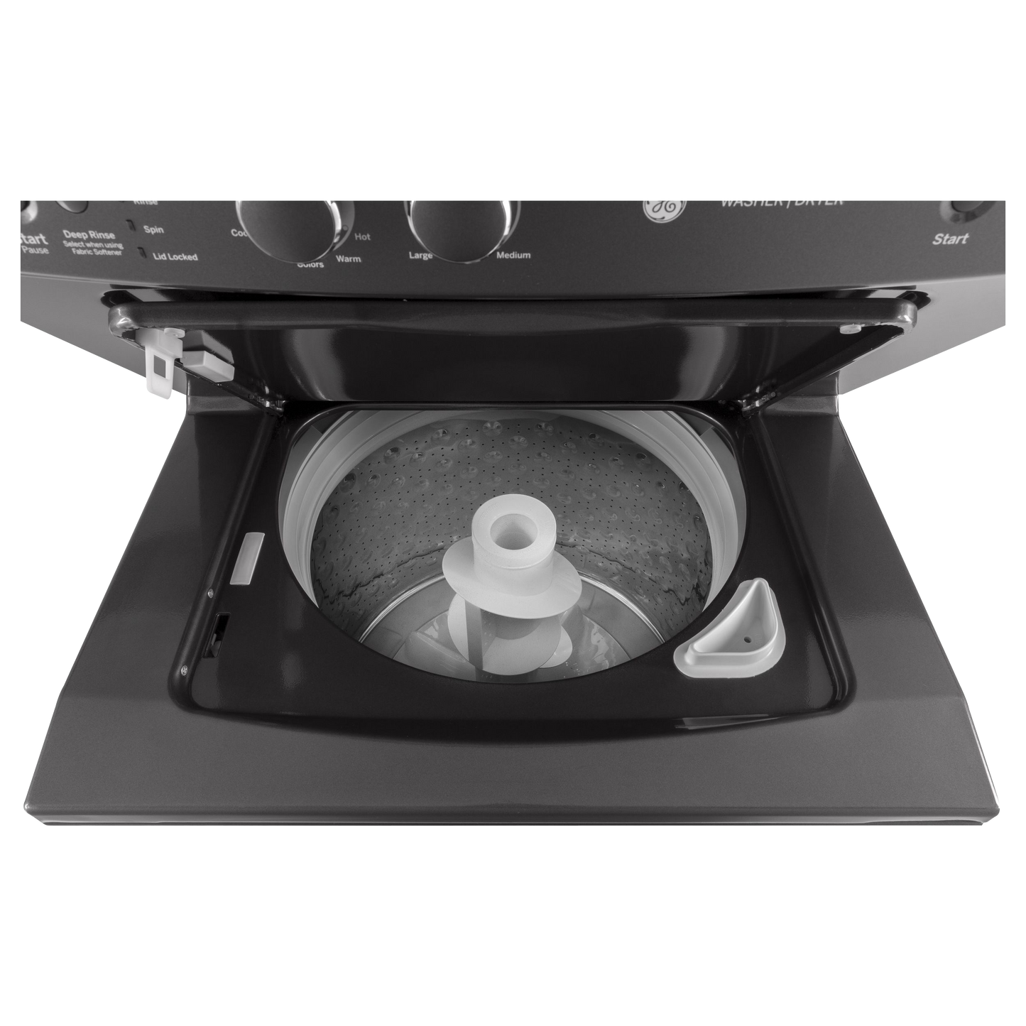 GE Unitized Spacemaker® 3.8 cu. ft. Capacity Washer with Stainless Steel Basket and 5.9 cu. ft. Capacity Gas Dryer