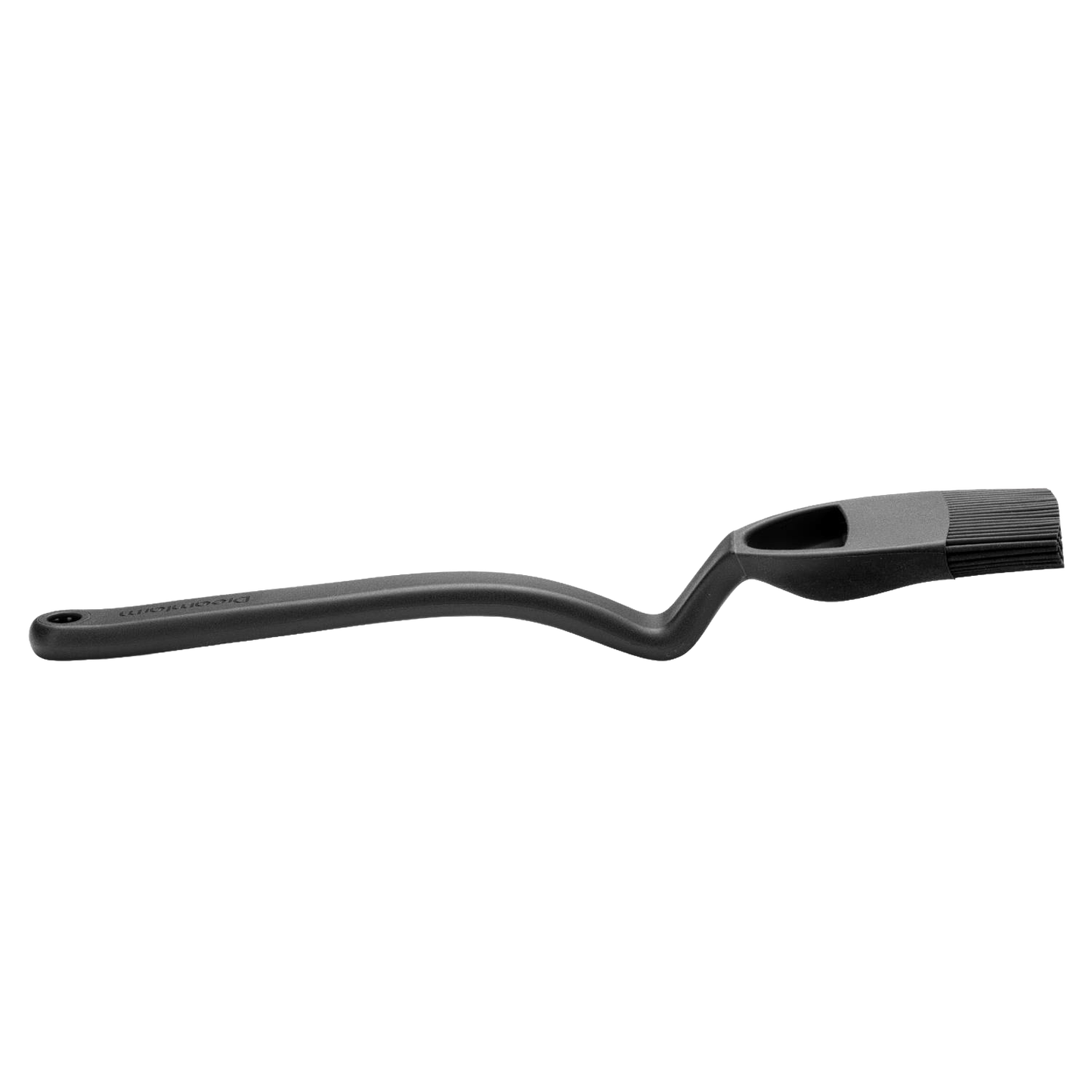 Black kitchen basting brush with flexible angled handle for cooking utensils and kitchenware collections under $50