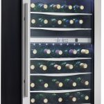 38-bottle capacity Danby Designer freestanding wine cooler with glass door and digital control panel from appliances collection