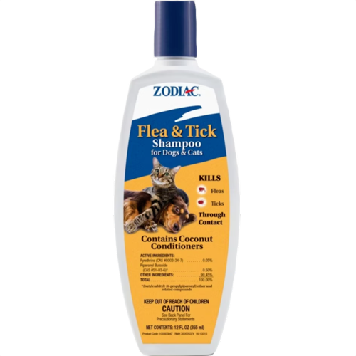 Zodiac flea and tick shampoo for dogs and cats in pet and animal health collections under $50