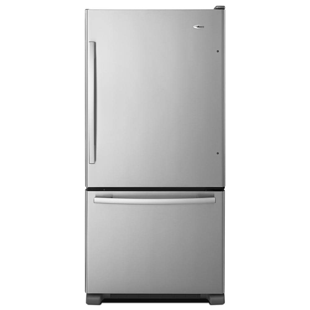 Amana® by Whirlpool Corp. 33-Inch Bottom-Freezer Refrigerator with EasyFreezer™ Pull-Out Drawer — 22 Cu. Ft.