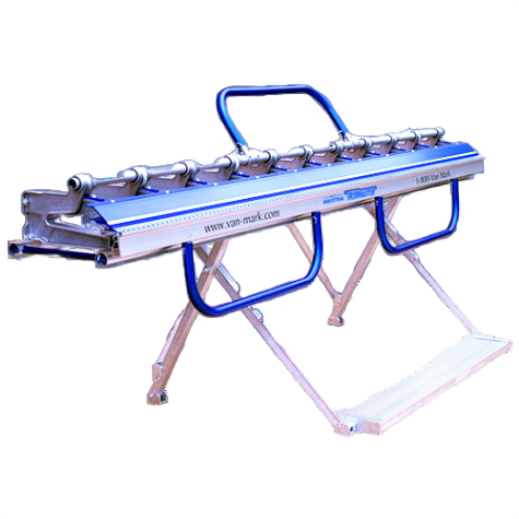 Portable aluminum bending brake with Cam-Locking system and durable frame, featured in rental equipment for home improvement and machinery tools at Hartville Hardware.