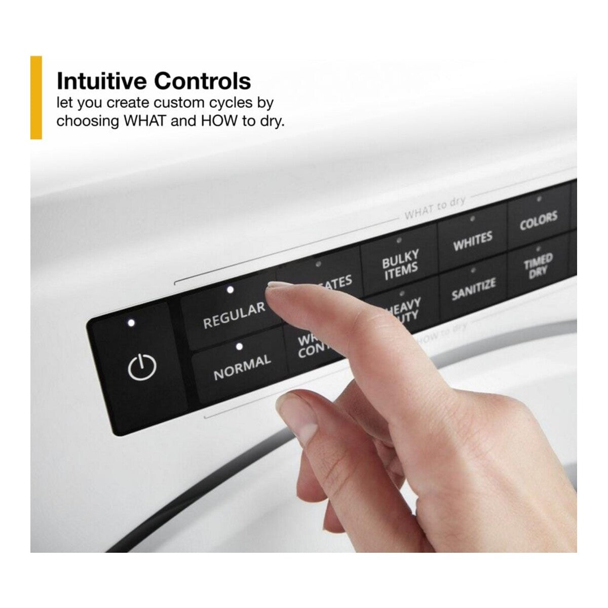 7.4 cu.ft Front Load Heat Pump Dryer with Intiutitive Touch Controls, Advanced Moisture Sensing