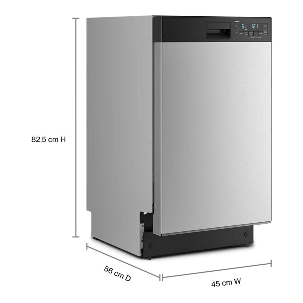 18" Stainless Steel Dishwasher with Half Load Cycle and Triple Spray Arms - 48 dBA