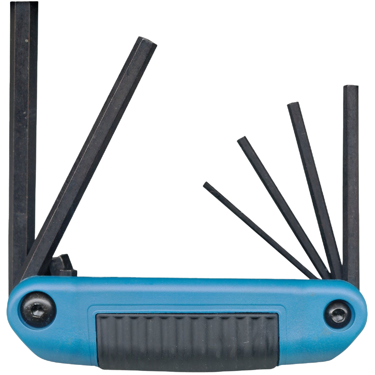6-piece metric folding hex key set with ergonomic soft grip handle for tool and power tool accessories collections