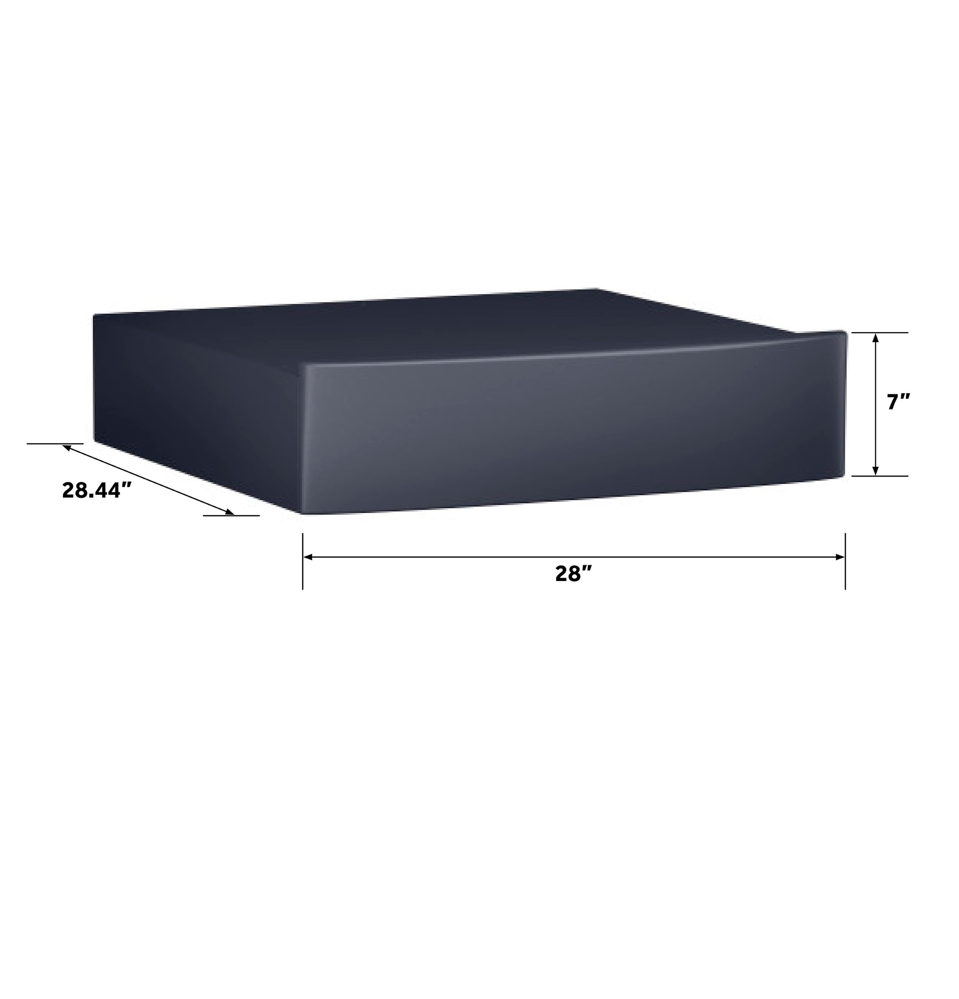 Black 7-inch appliance riser with dimensions for laundry use in Appliance Parts & Accessories collections.