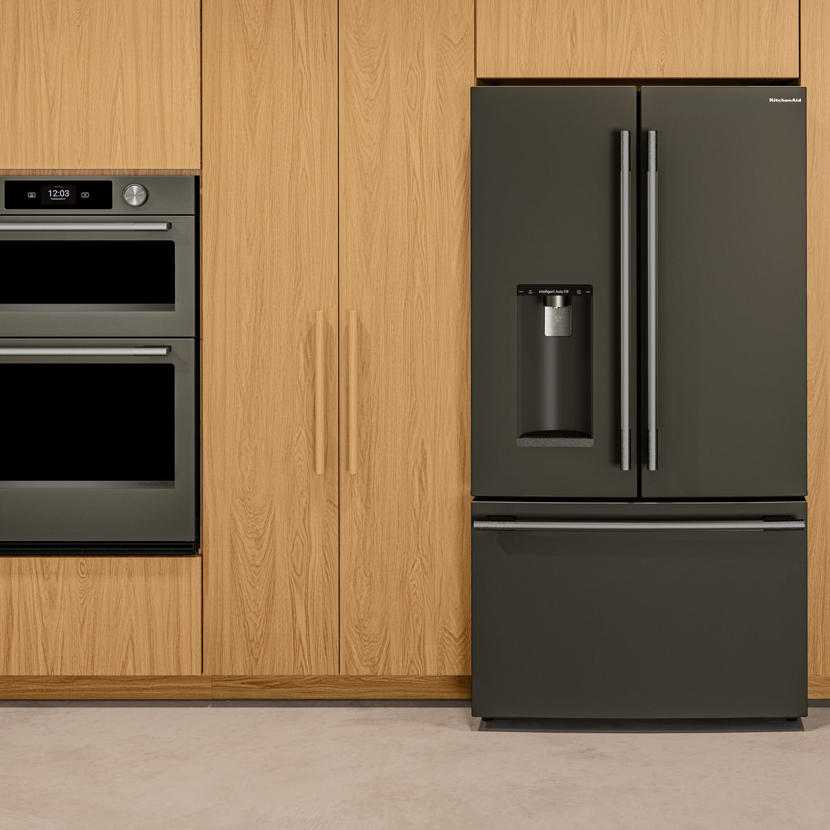 23 Cu. Ft. 36-Inch Counter-Depth French Door Refrigerator with Intelligent Auto Fill in Black Ore