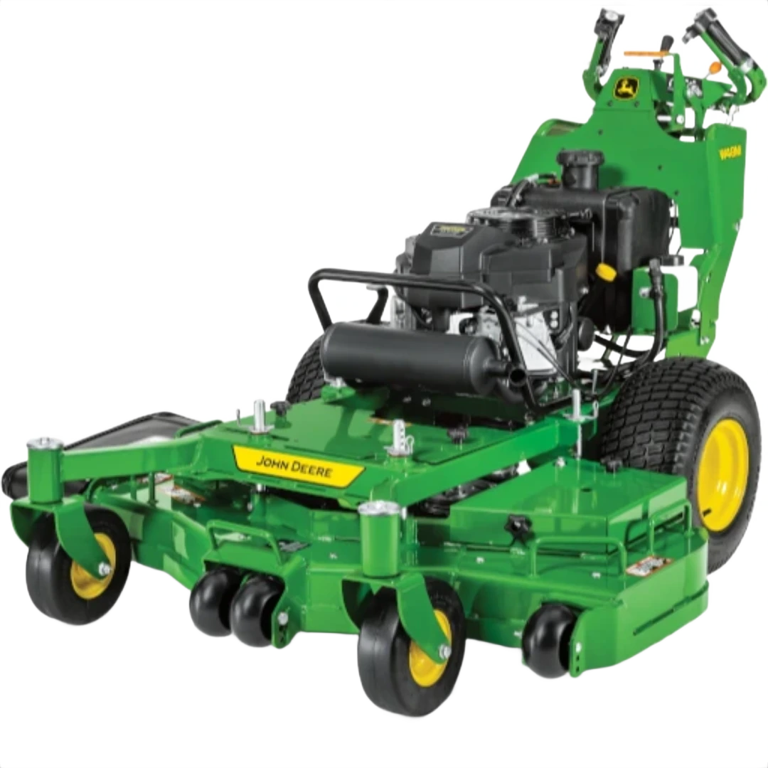 Green commercial walk-behind mower with wide deck and powerful engine for tools and home improvement tasks