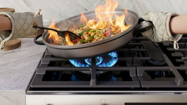 300 Series, Slide-in Gas Range, Stainless Steel