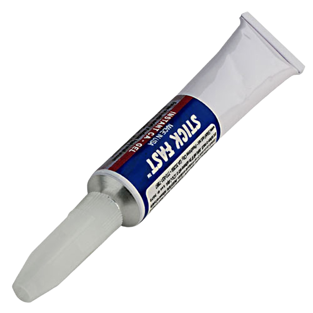 20 gram tube of Stick Fast glue gel for precision bonding in tools and home improvement projects