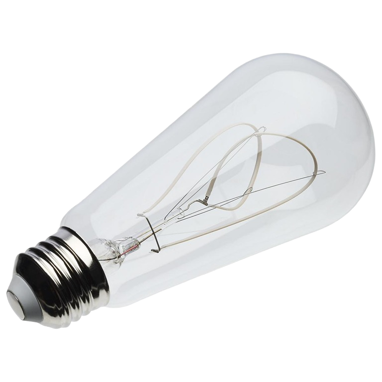 Clear ST19 LED bulb with warm white light filament, suitable for lighting and electrical home improvement under $50 collections