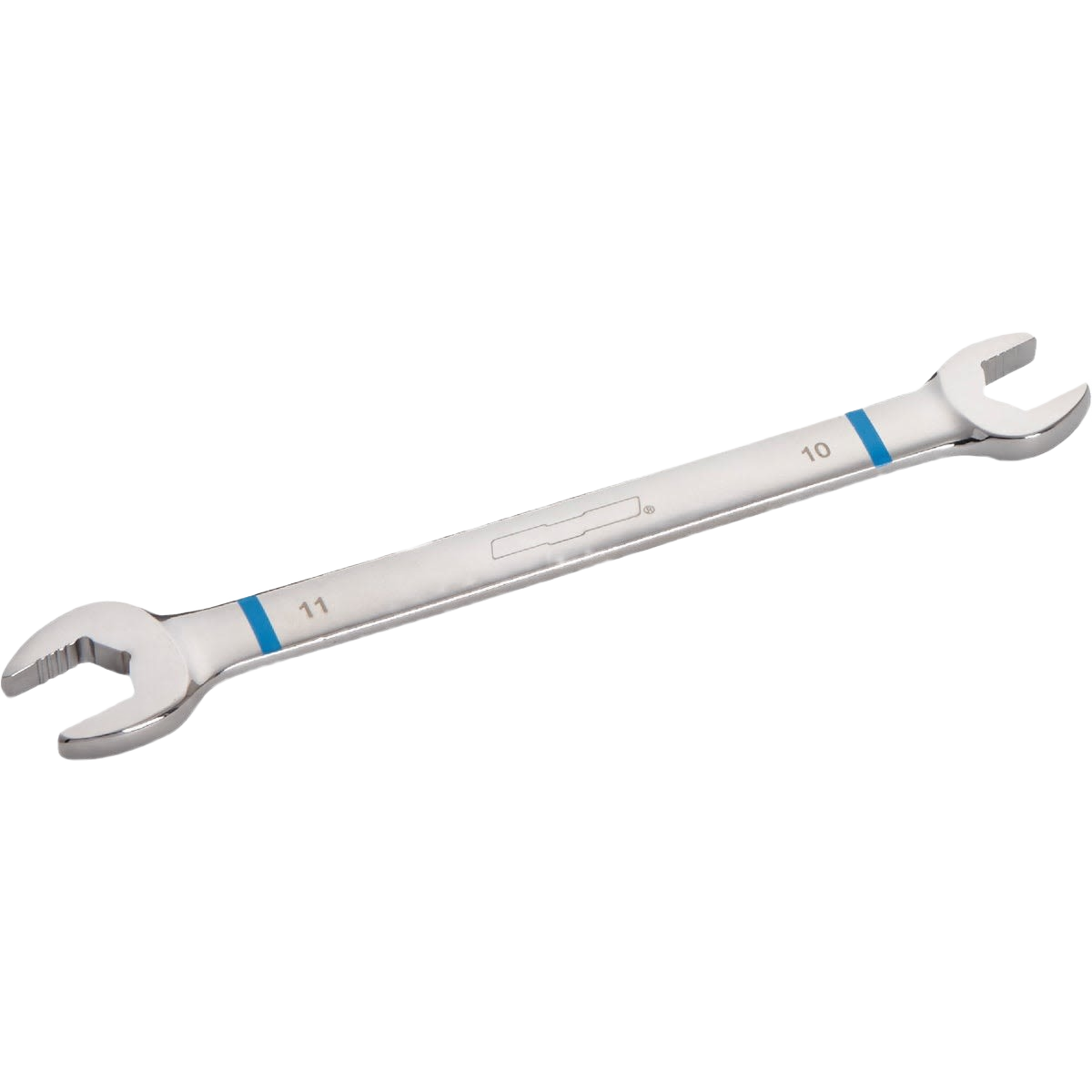 Double-ended open wrench with 10mm and 11mm metric sizes made for tools and home improvement tasks