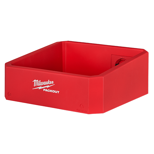 Red compact shelf with durable design for organized storage in tools and home improvement projects