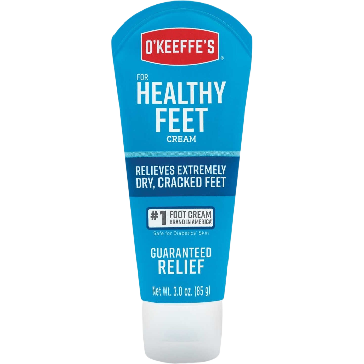 Blue tube of O'Keeffe's Healthy Feet cream for moisture and relief of dry, cracked skin in Health & Beauty collection under $50
