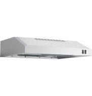 Stainless steel under cabinet range hood with controls and lighting from kitchen appliances collection