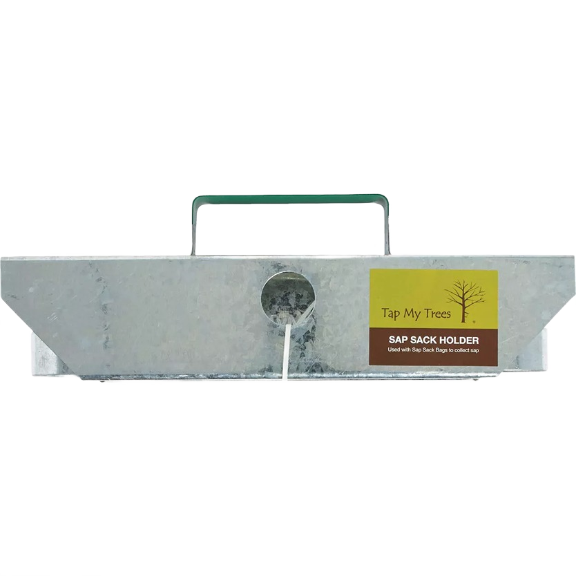 Galvanized metal sap sack holder with welded handle for outdoor living and lawn and garden tools under $50 collection