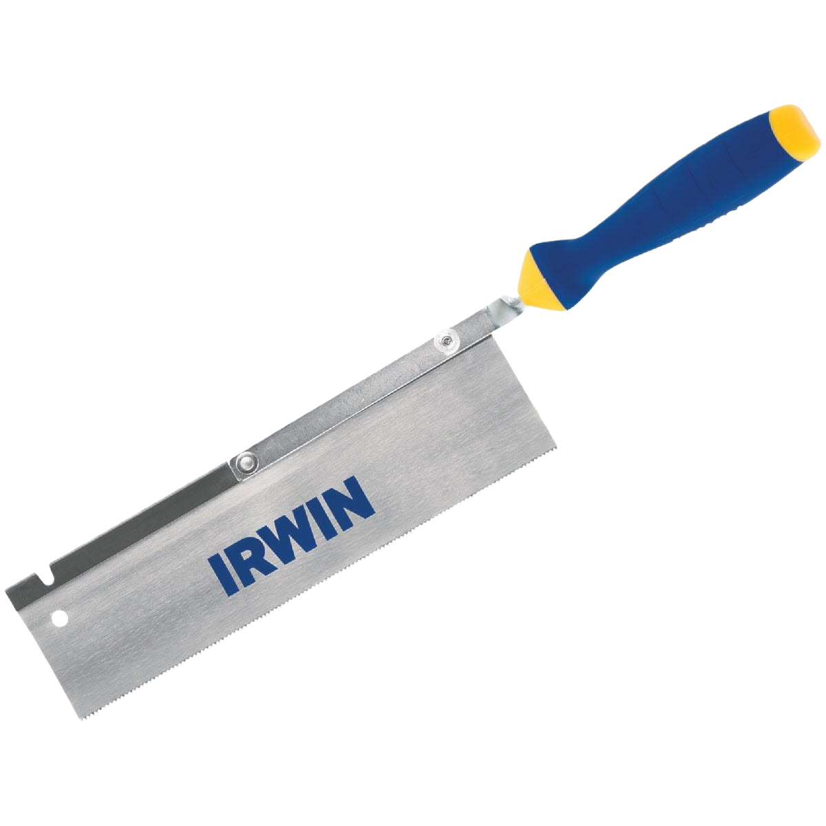 Blue and yellow handled 10 inch dovetail and jamb saw with durable steel blade for woodworking and home improvement tasks