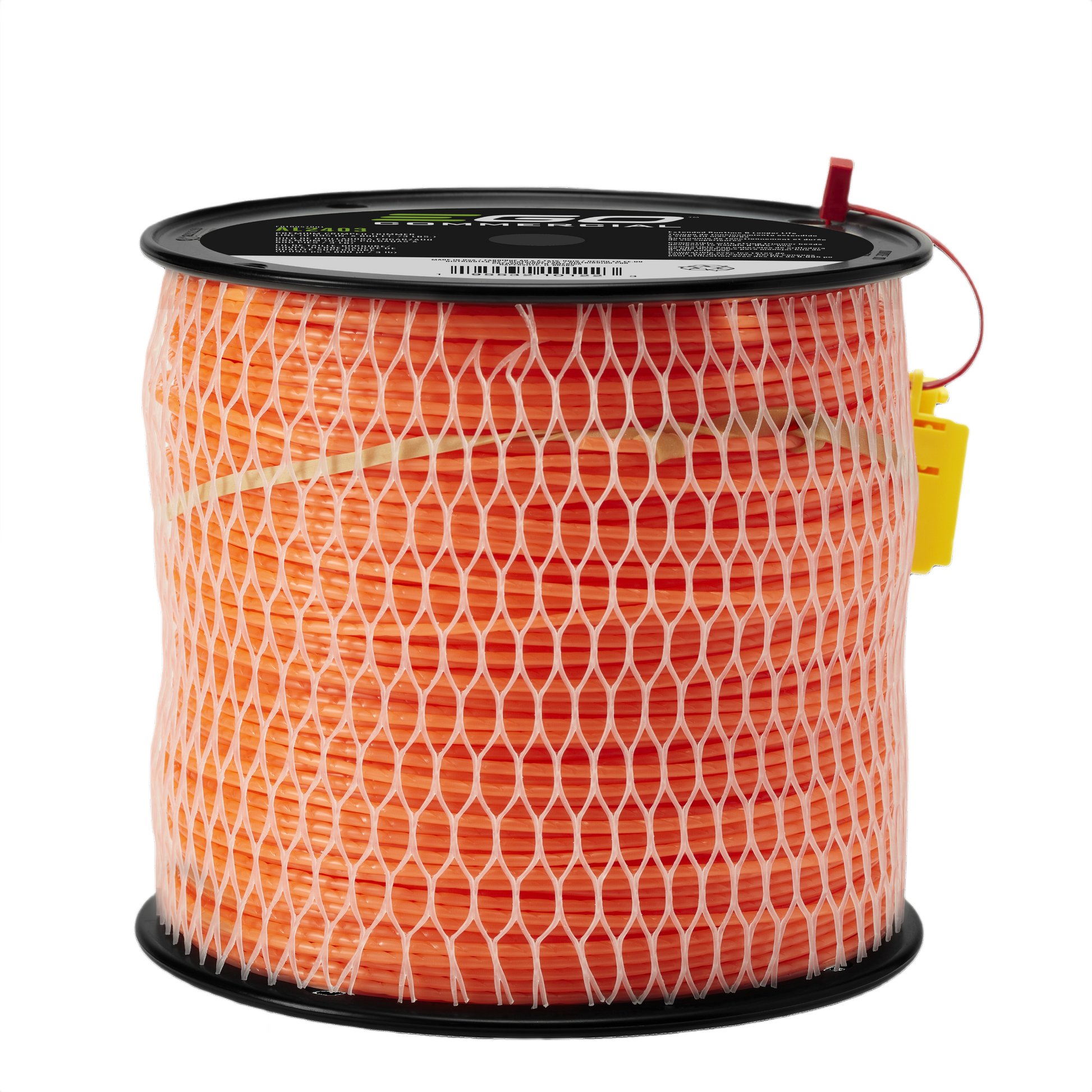 Large spool of orange crimped trimmer line in protective mesh for power tool accessories under $100 collection