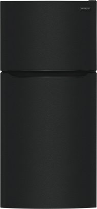 Matte black top freezer refrigerator with clean design, suitable for garage, from Refrigerators and Kitchen & Kitchenware collections