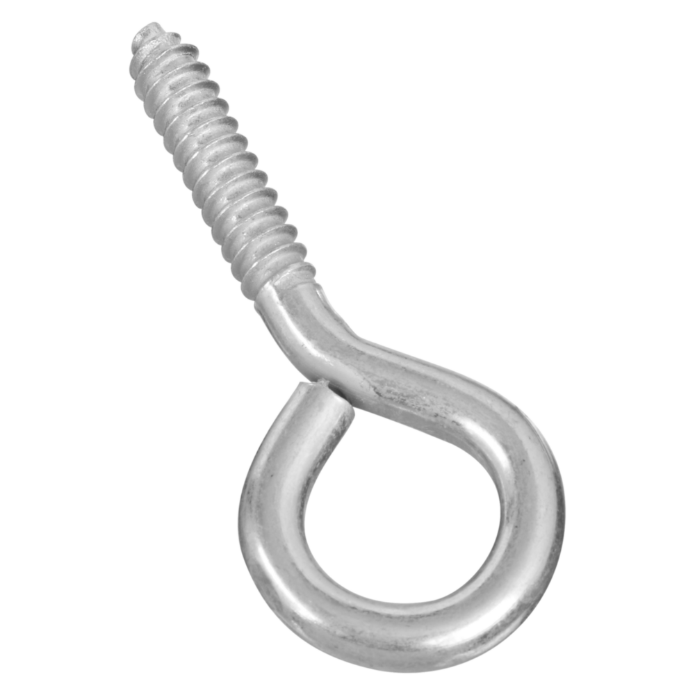 Large zinc screw eye with threaded end for fastening, hardware, hooks and eyes, fasteners, and home improvement projects under $50 collection