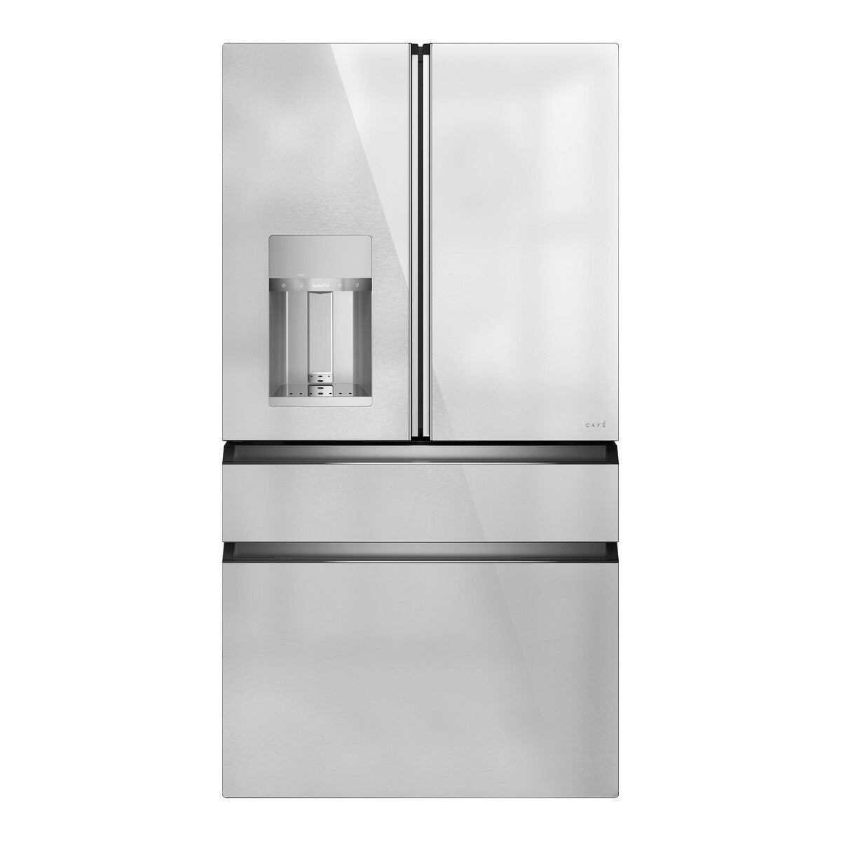 CAFÉ™ ENERGY STAR® 27.8 Cu. Ft. Smart 4-Door French-Door Refrigerator in Platinum Glass