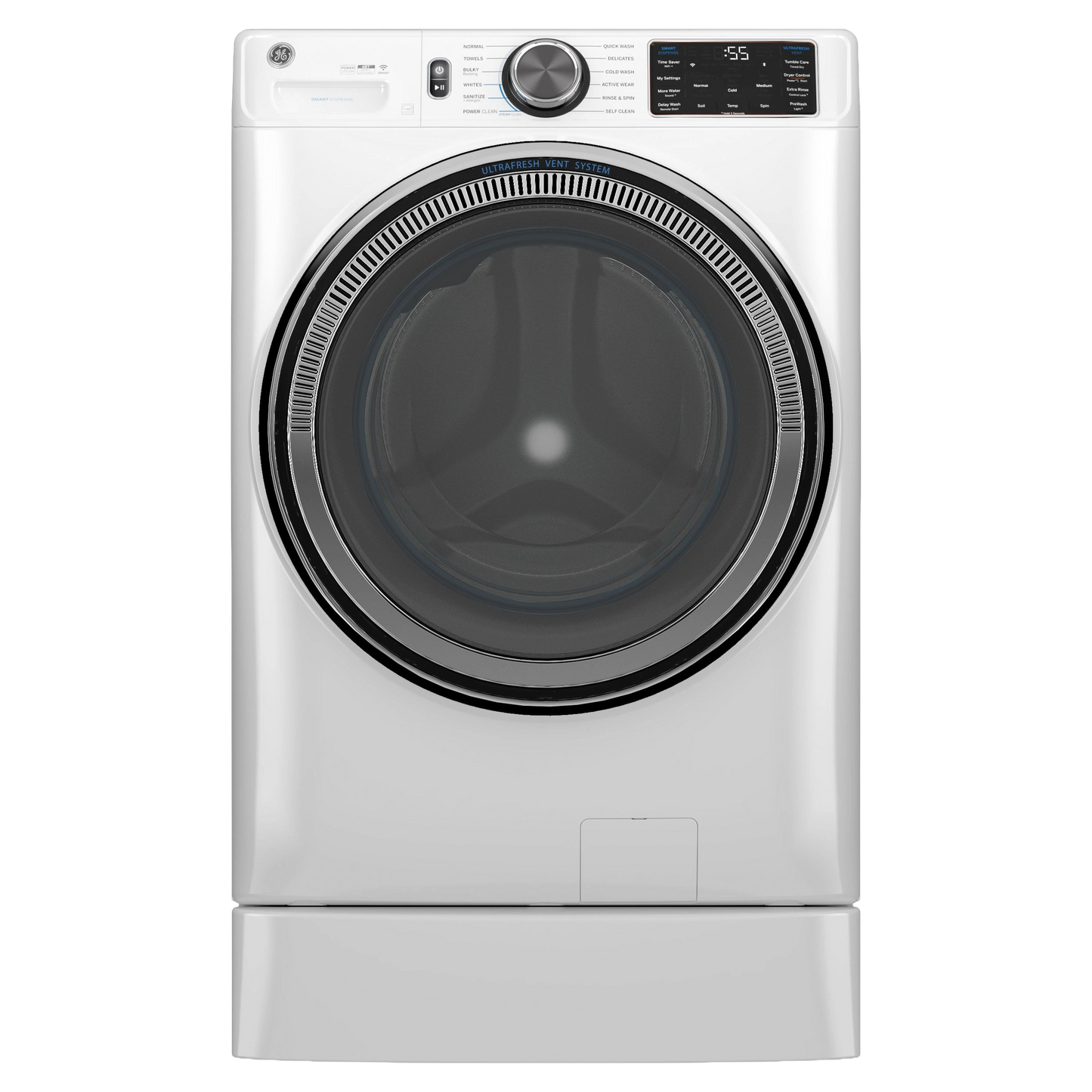 GE® ENERGY STAR® 5.0 cu. ft. Capacity Smart Front Load Steam Washer with SmartDispense™ UltraFresh Vent System with OdorBlock™ and Steam